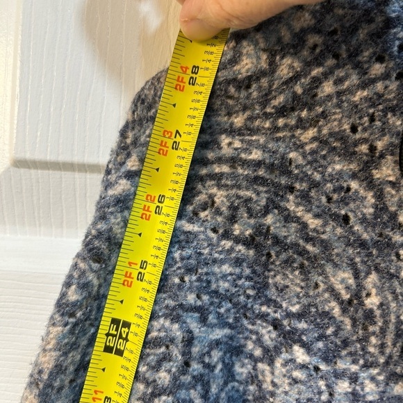 NWT Pure Jill Snap Front Cardigan Sweater Size M Paisley Printed Fabric Eyelet - Picture 8 of 10